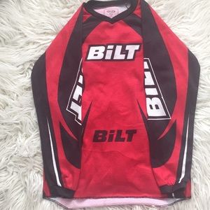 Youth large red motorcycle shirt